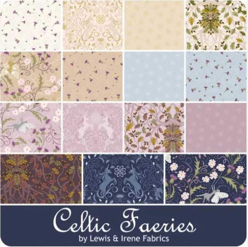 Tissu Patchwork Celtic Faeries - Lot de 15 Fat quarters