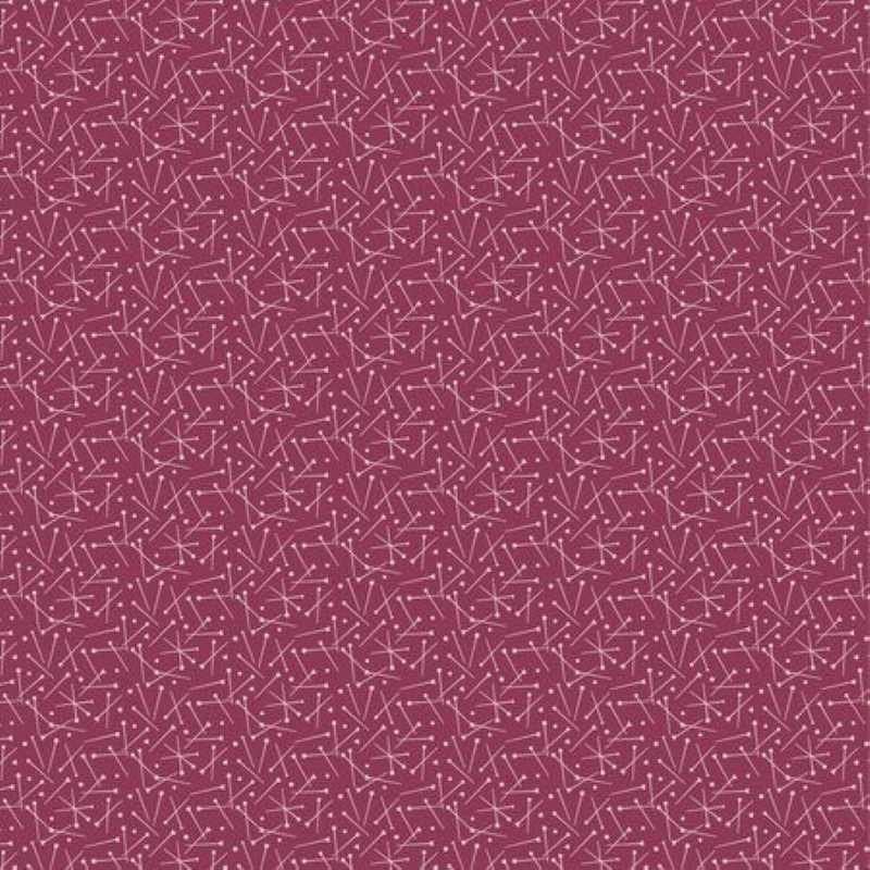Tissu Patchwork Memory Made - Pin play deep plum