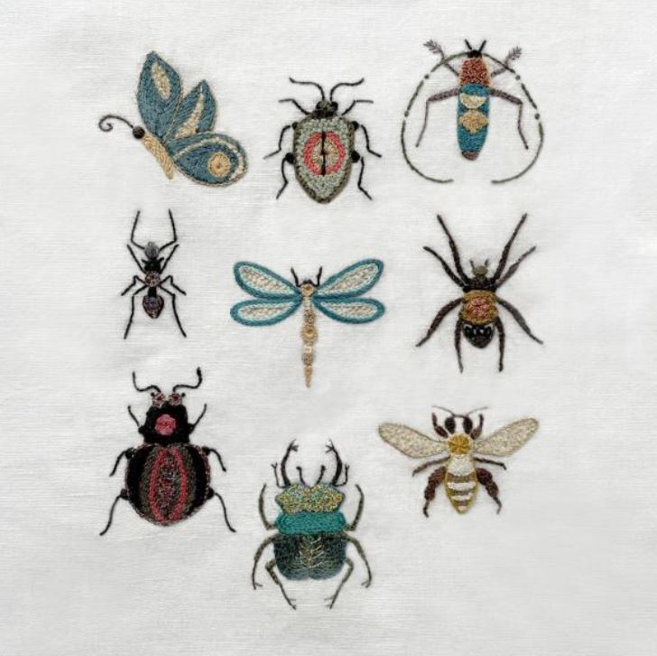 Kit Broderie - Easy Custo "Planche Petits Insectes - Taille L"