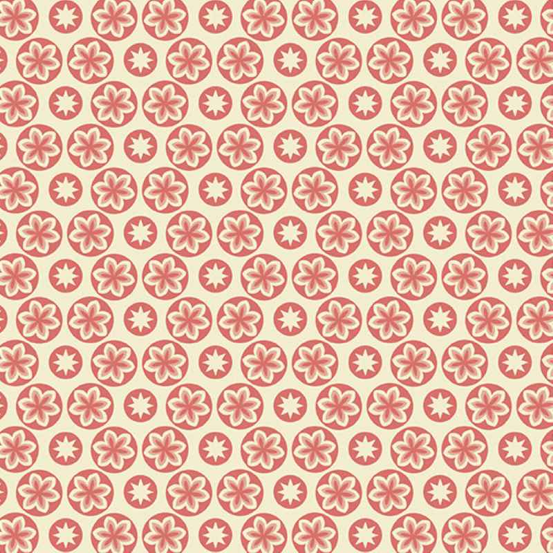 Tissu Patchwork Cocoa Pink "Star Fruit Camelia"