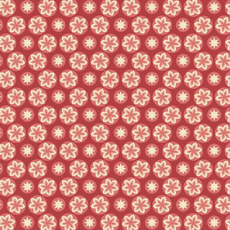 Tissu Patchwork Cocoa Pink "Star Fruit Cherry"