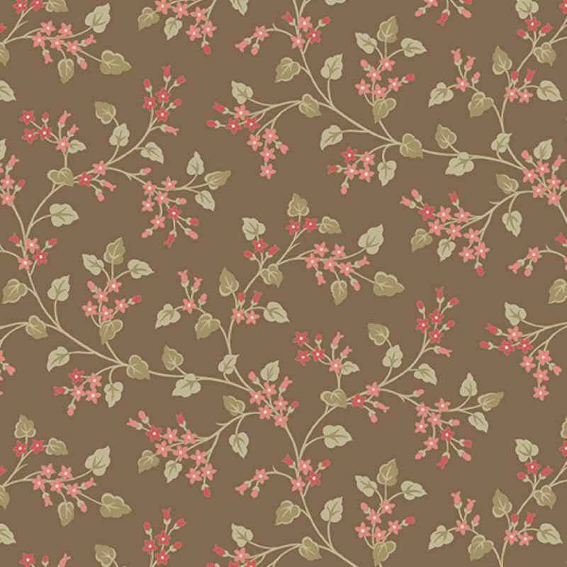 Tissu Patchwork Cocoa Pink "Flower Vine Clay"