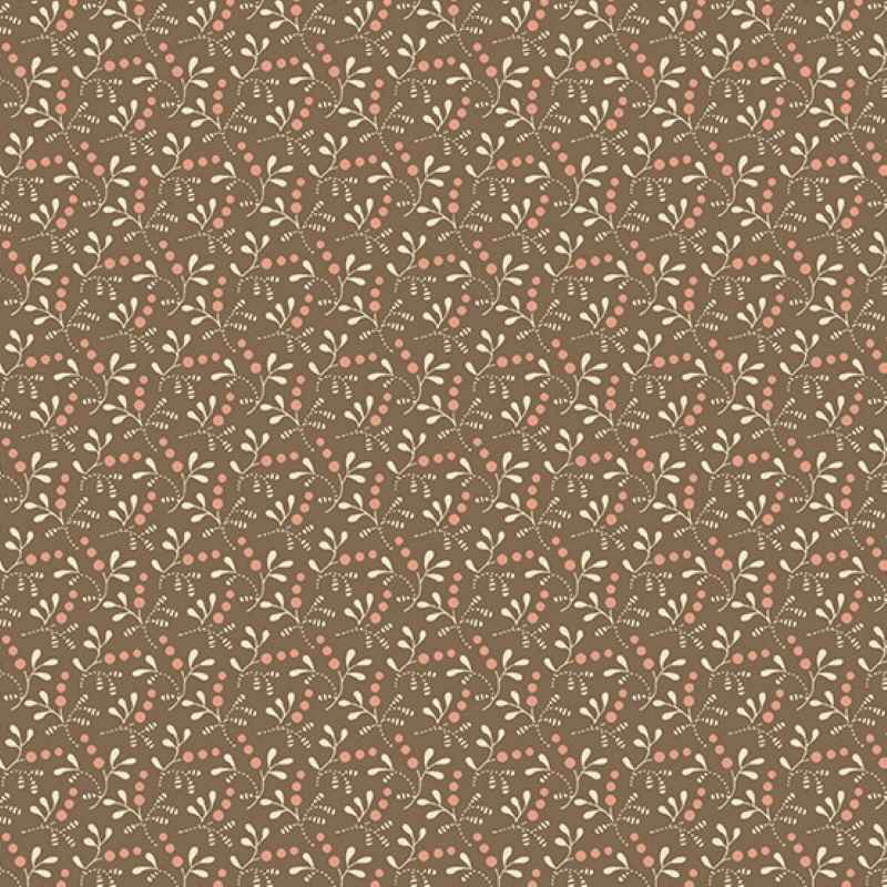 Tissu Patchwork Cocoa Pink "Greenberry Chocolate"