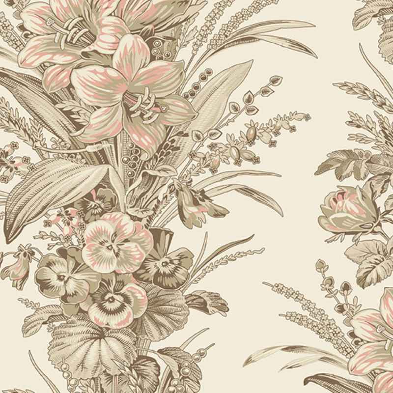 Tissu Patchwork Cocoa Pink "Amaryllis Linen", coupon