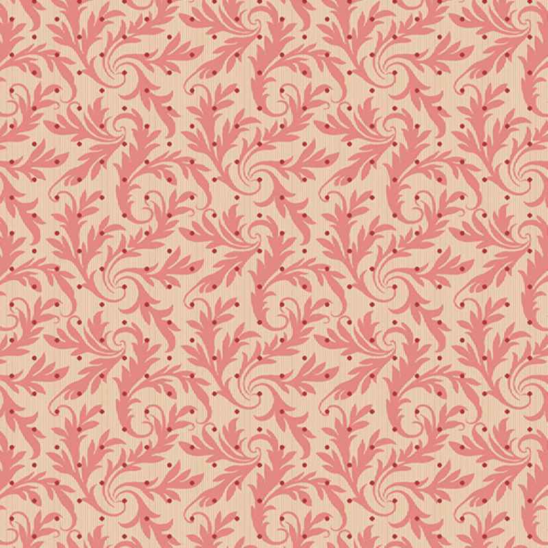 Tissu Patchwork Cocoa Pink "Eucalyptus Begonia", Coupon