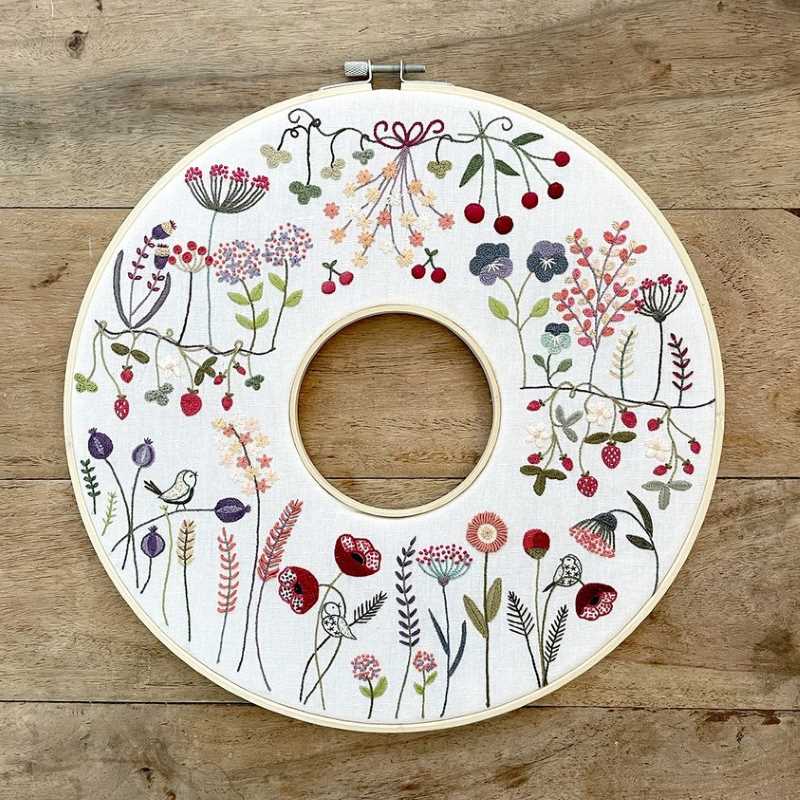 Kit Broderie "Couronne de printemps"