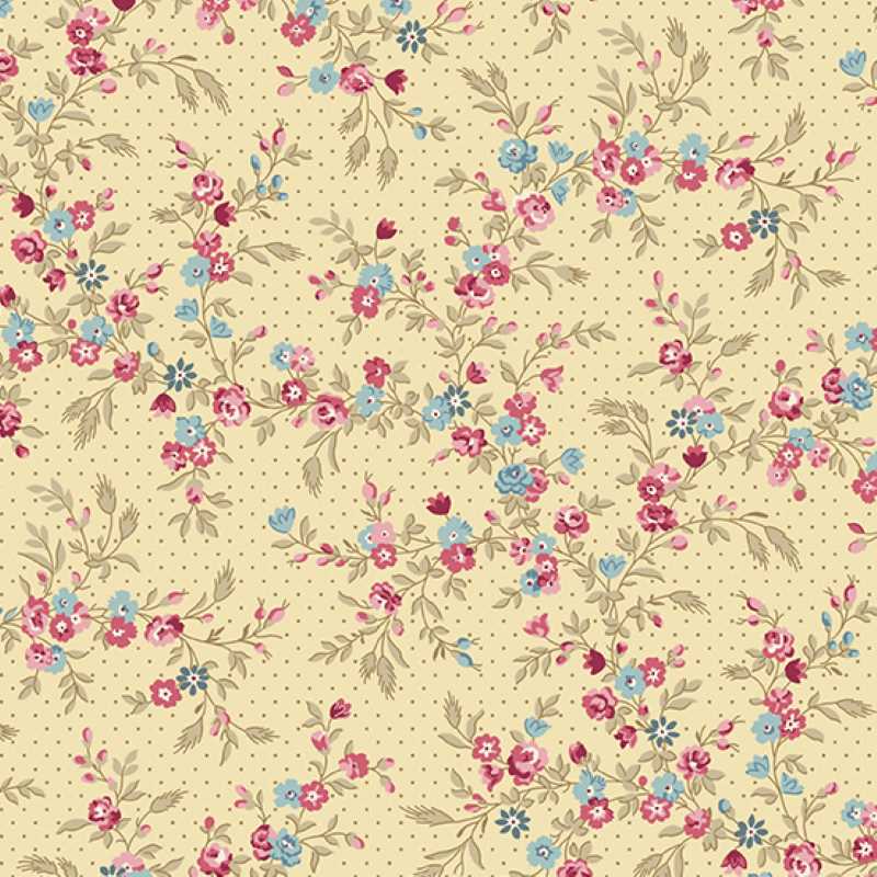 Tissu Patchwork Sienna "Trailing Flowers Sunshine"