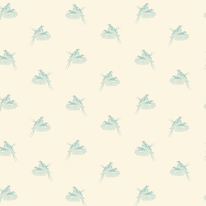 Tissu Patchwork Sienna "Nesting Bird Teal"