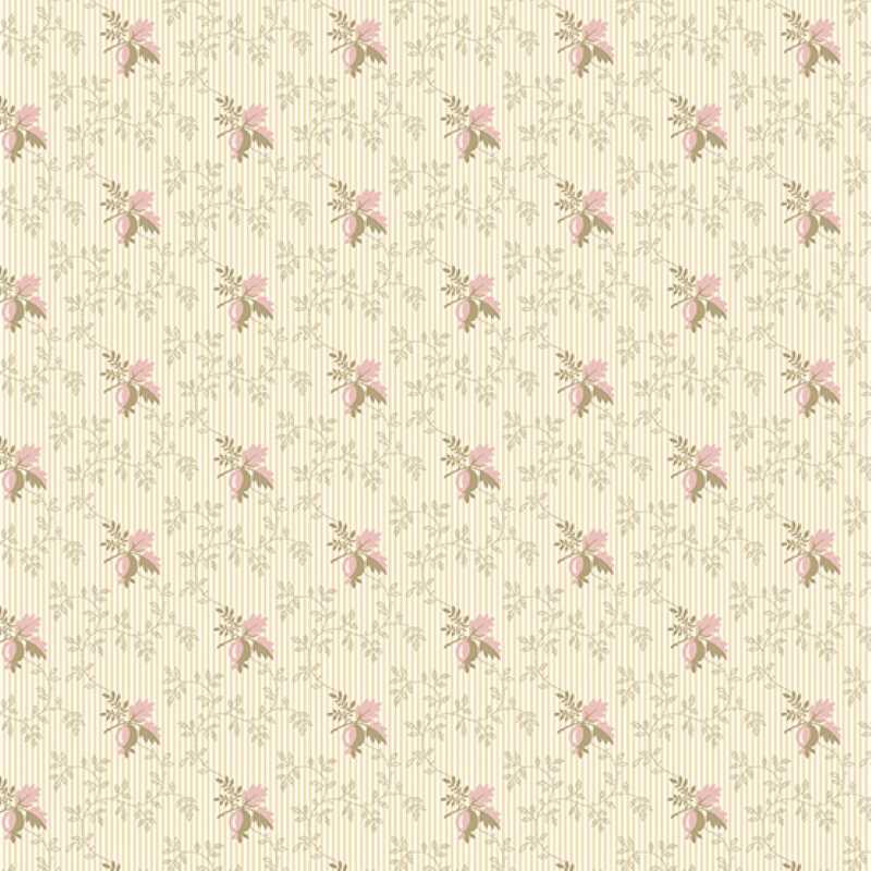 Tissu Patchwork Sienna "Berry Sprig Light Rose"
