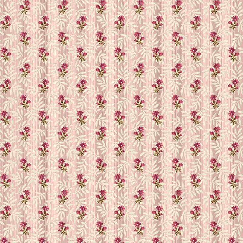 Tissu Patchwork Sienna "Floral Stripe Crimson", Coupon