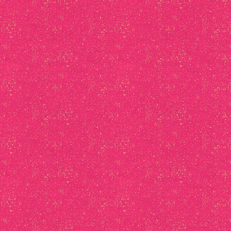 Tissu Patchwork Linen Texture doré Rose Fushia, Coupon