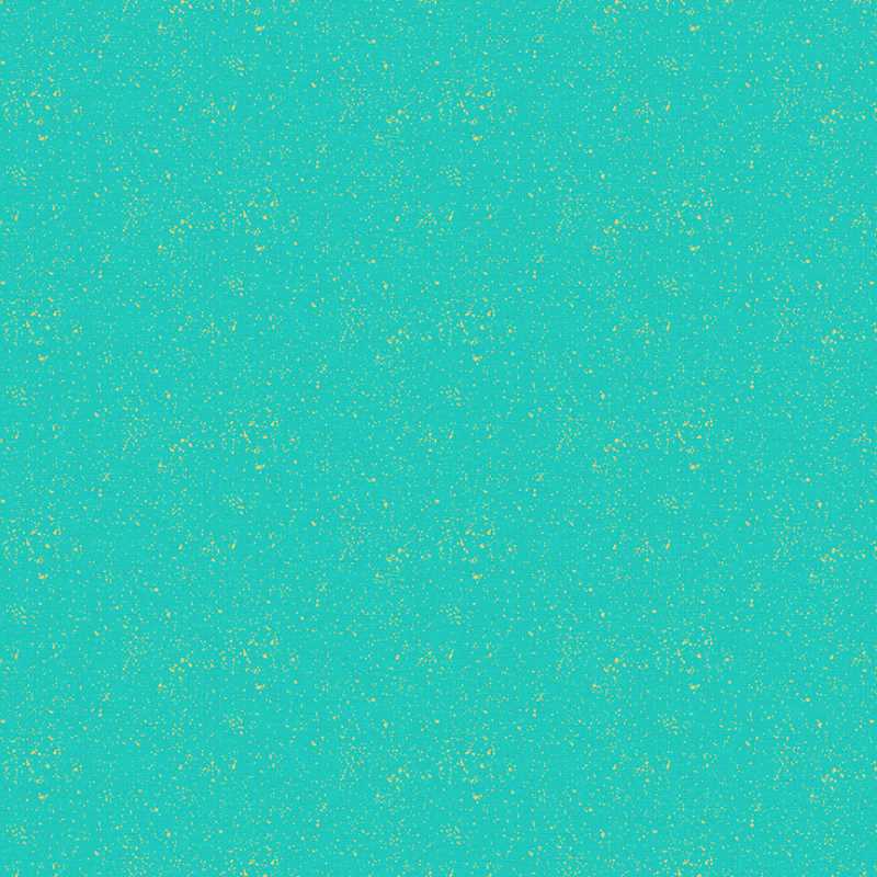 Tissu Patchwork Linen Texture doré Turquoise