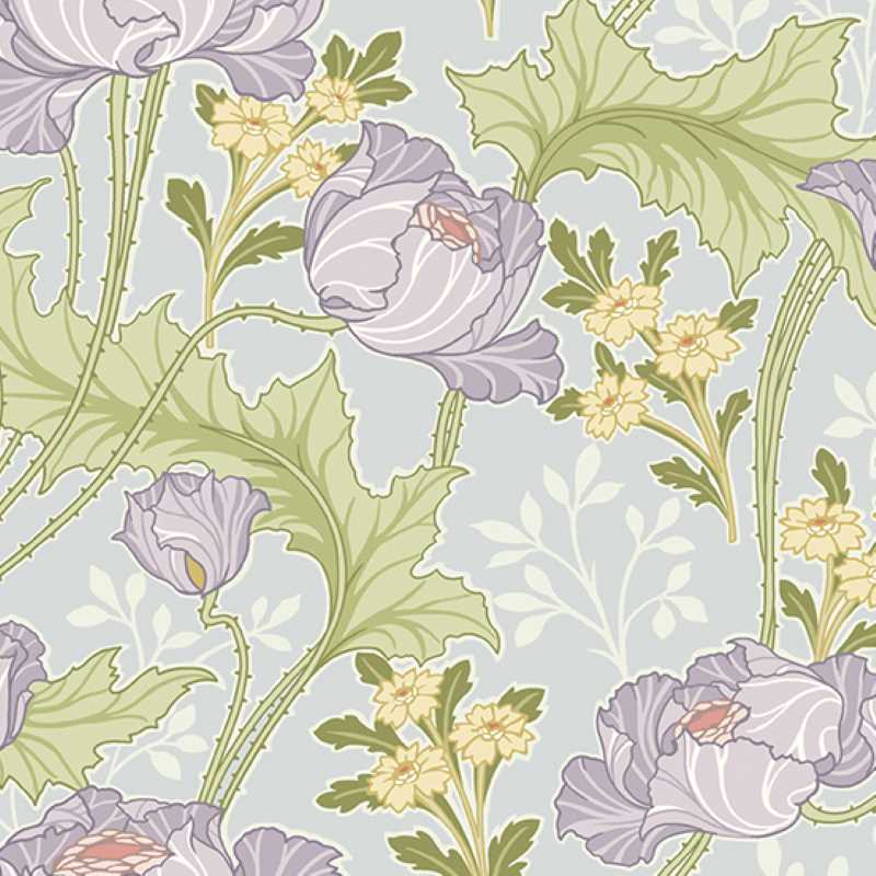 Tissu Patchwork Fleur Nouveau "Art Nouveau Lily Purple"