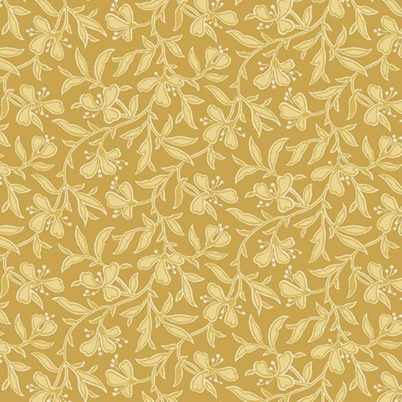 Tissu Patchwork Fleur Nouveau "Vine Yellow"