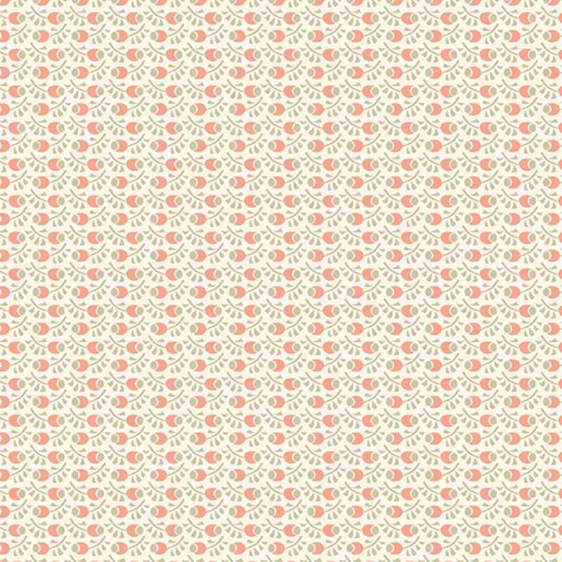 Tissu Patchwork Fleur Nouveau "Rosehip Light Orange", Coupon