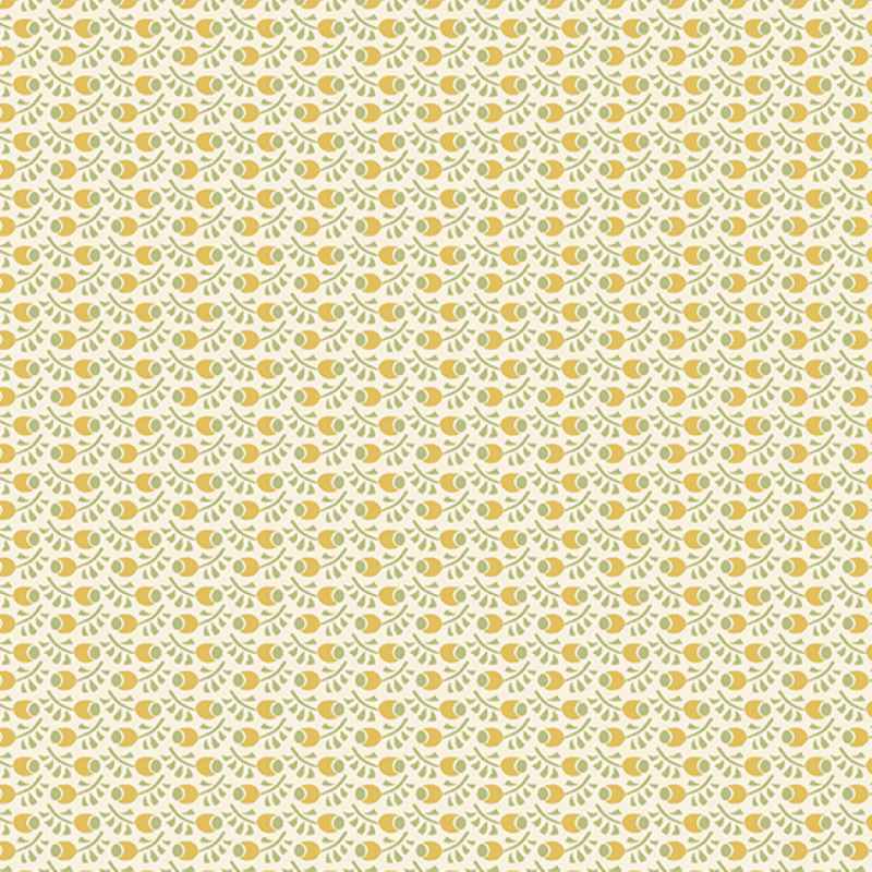 Tissu Patchwork Fleur Nouveau "Rosehip Yellow", Coupon