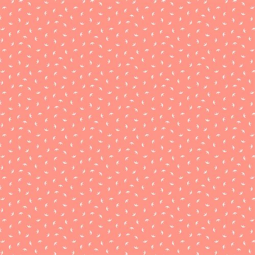 Tissu Patchwork Splendor "Bird Coral"