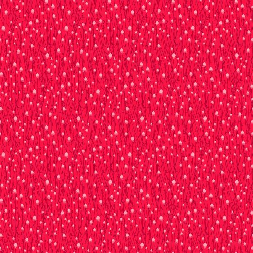 Tissu Patchwork Splendor "Dry Flowers Red"