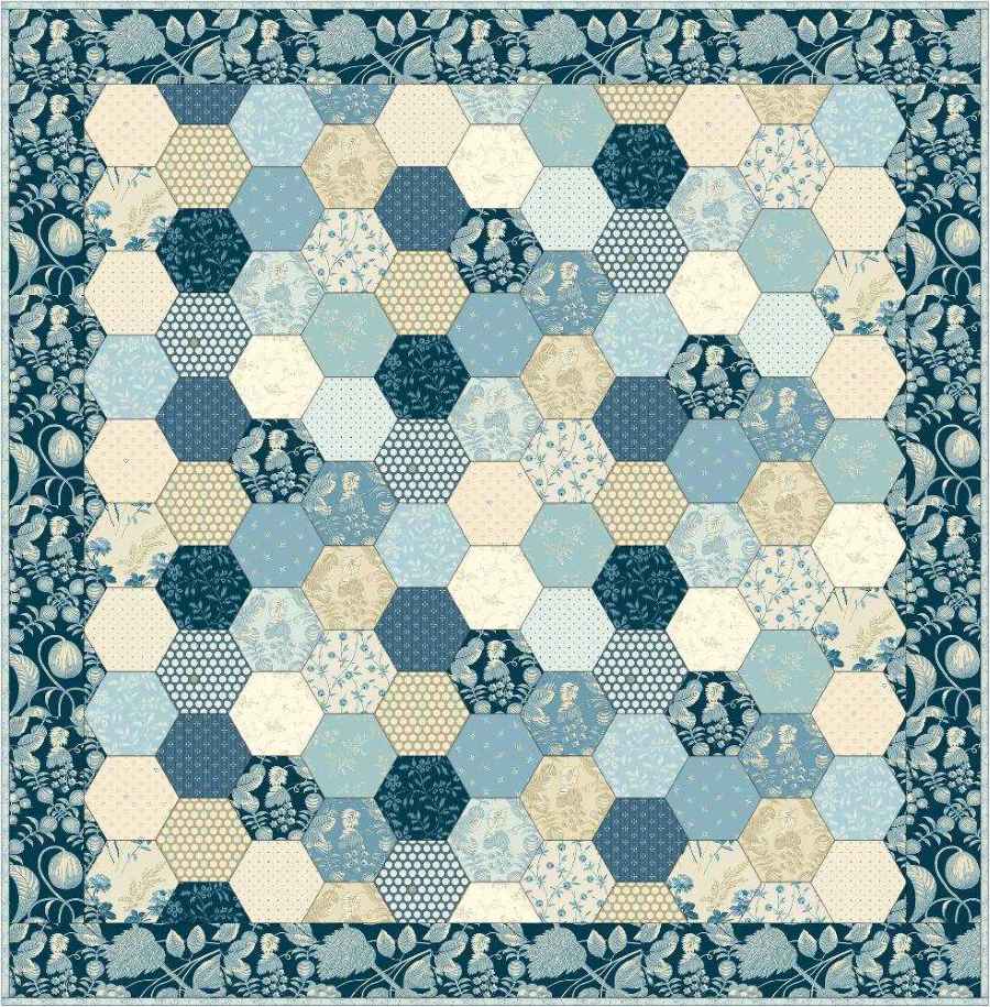 Kit Patchwork _ Mon Jardin Secret Blue Escape