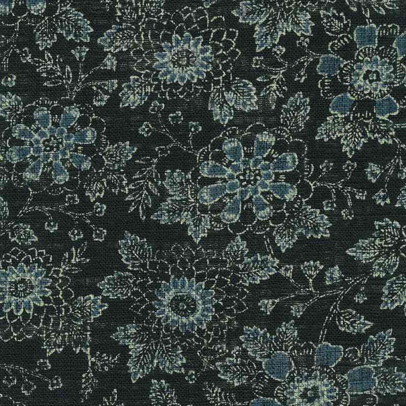 Tissu Japonais Nara Homespun Navy, Coupon