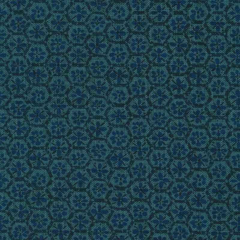 Tissu Japonais Nara Homespun Hexie Indigo