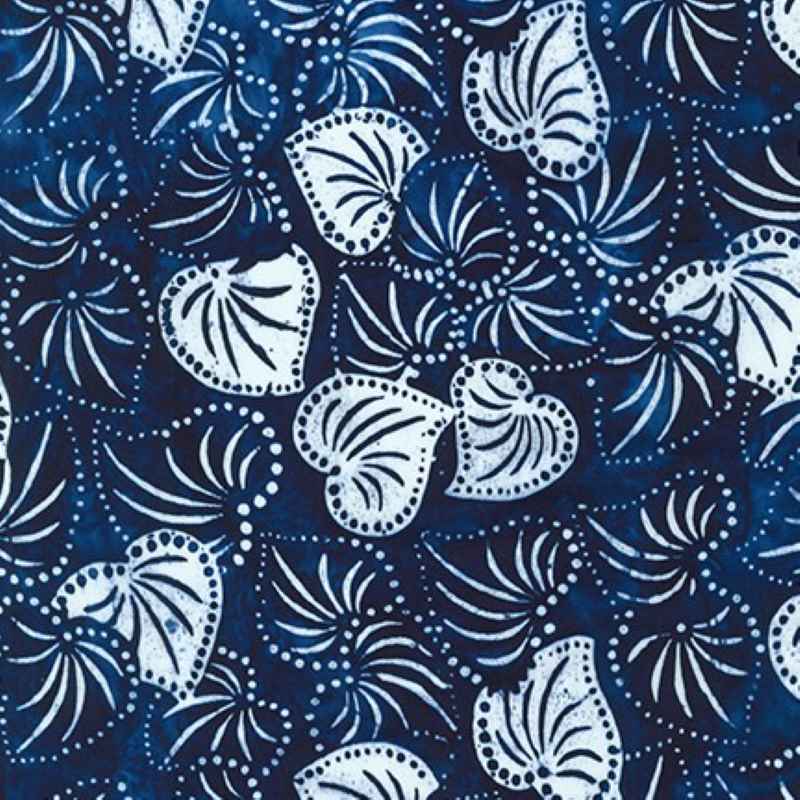 Tissu Patchwork Batik Kasuri Navy, Coupon