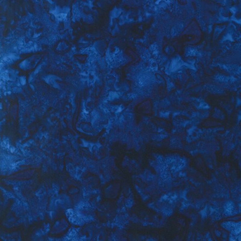 Tissu Patchwork Batik Kasuri Faux-unis Indigo, Coupon