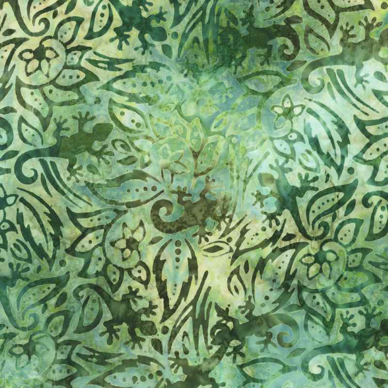 Tissu Patchwork Batik Junglescape Sage, Coupon