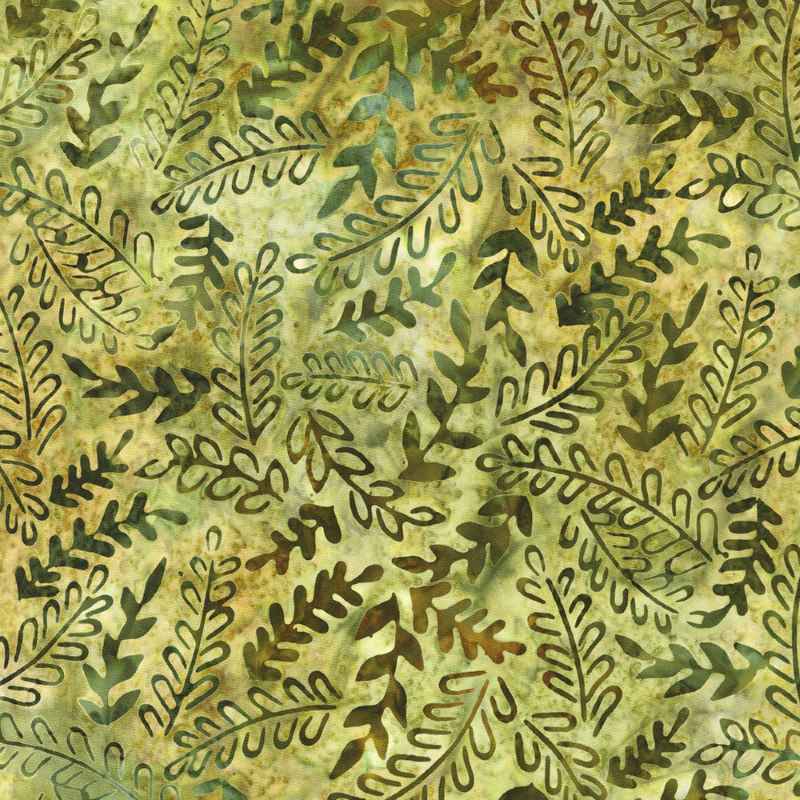 Tissu Patchwork Batik Junglescape Olive