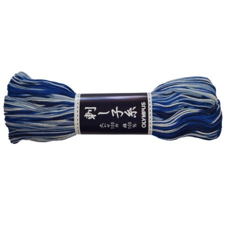 Fil Sashiko Bleu Nuancé, Col. n°151 - 100 m