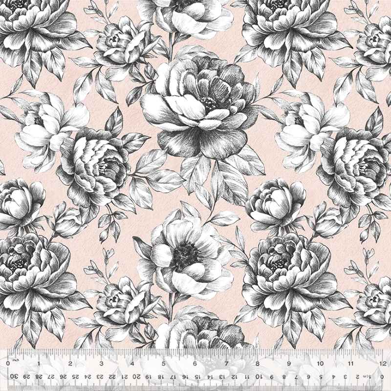 Tissu Patchwork Idylwide Full Bloom Blush