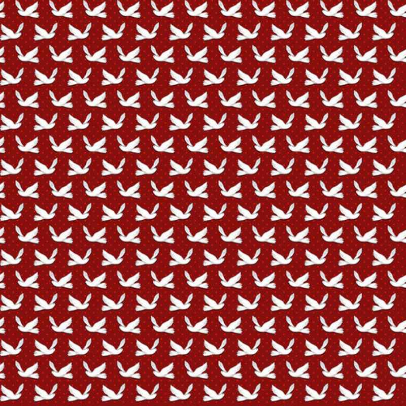 Tissu Patchwork Winter White SnowBird, Coupon