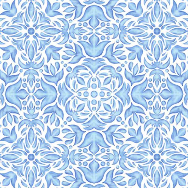 Tissu Patchwork Anna Blue Geometric, Coupon