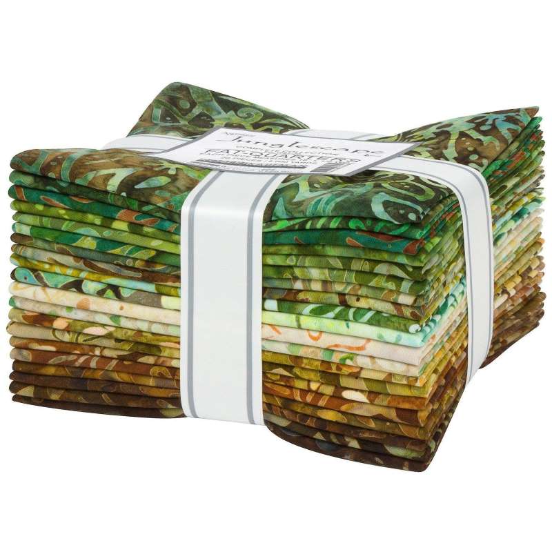 Tissu Batik Collection Junglescape, 10 Coupons 25x55cm