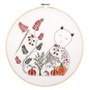 Kit Broderie "Le Chat en Automne"
