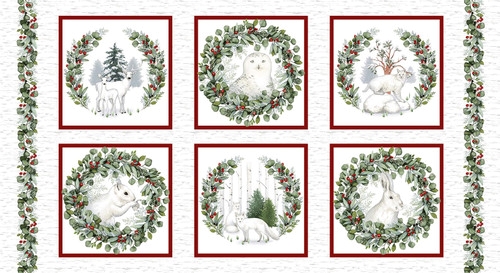 Tissu Patchwork Winter White, Panneau