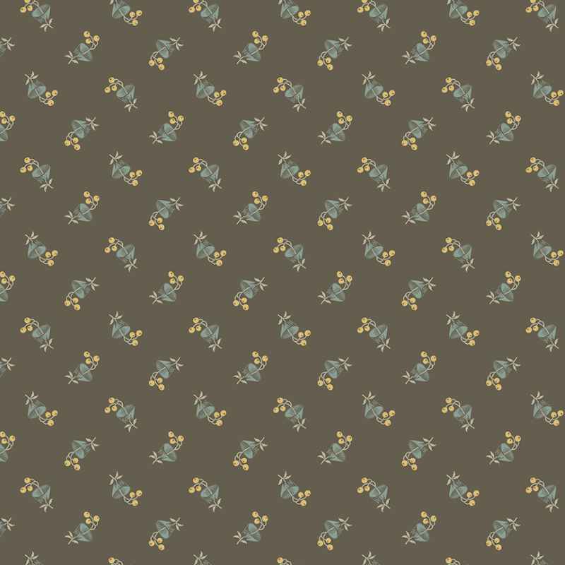 Tissu Patchwork English Garden "Bach Button Black"