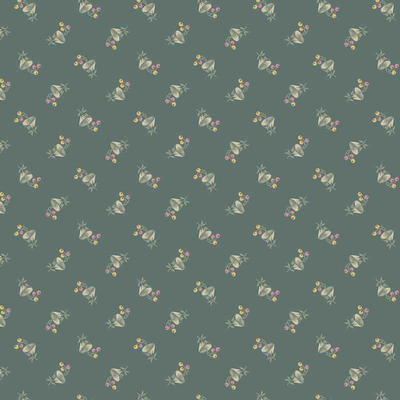 Tissu Patchwork English Garden "Bach Button Earl Grey"