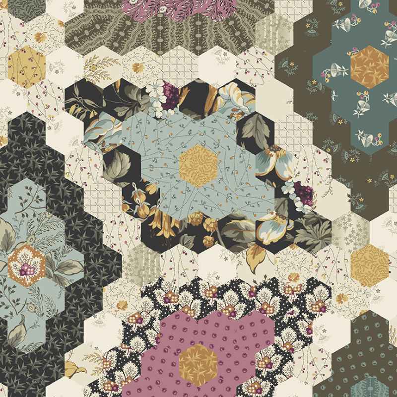 Tissu Patchwork English Garden "Garden Porch Sugar & Cream"