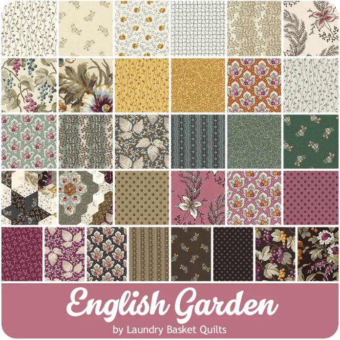 Tissu Patchwork Collection English Garden, 32 Coupons 50x55cm