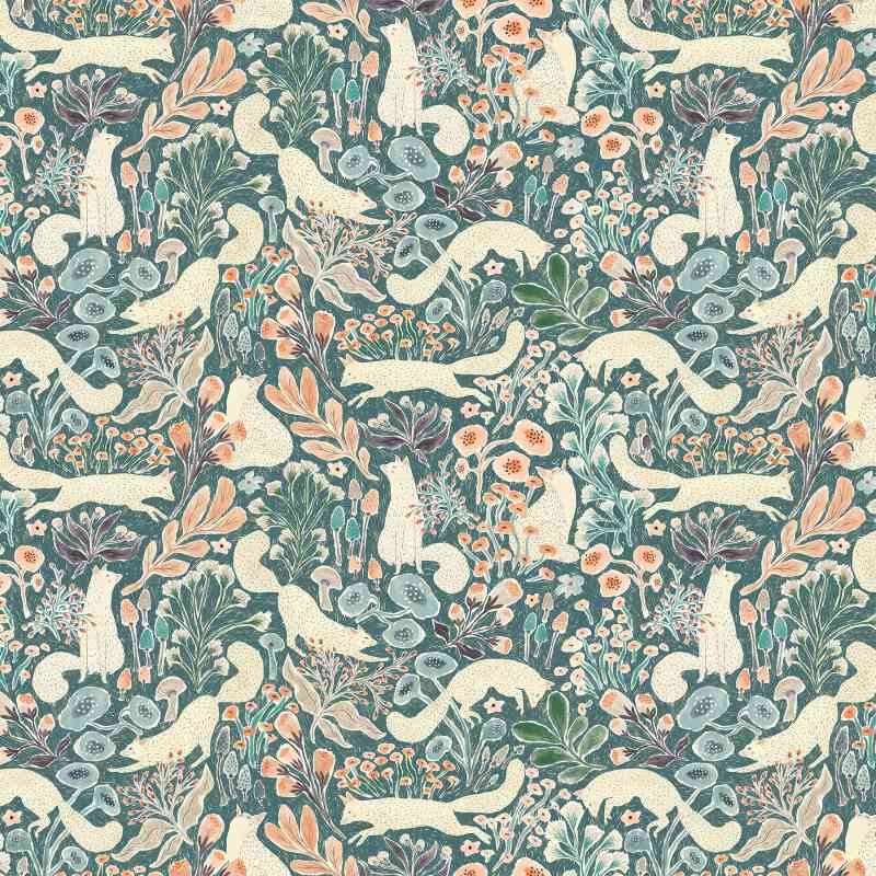 Tissu Patchwork Thicket & Bramble "Fox Teal", Coupon