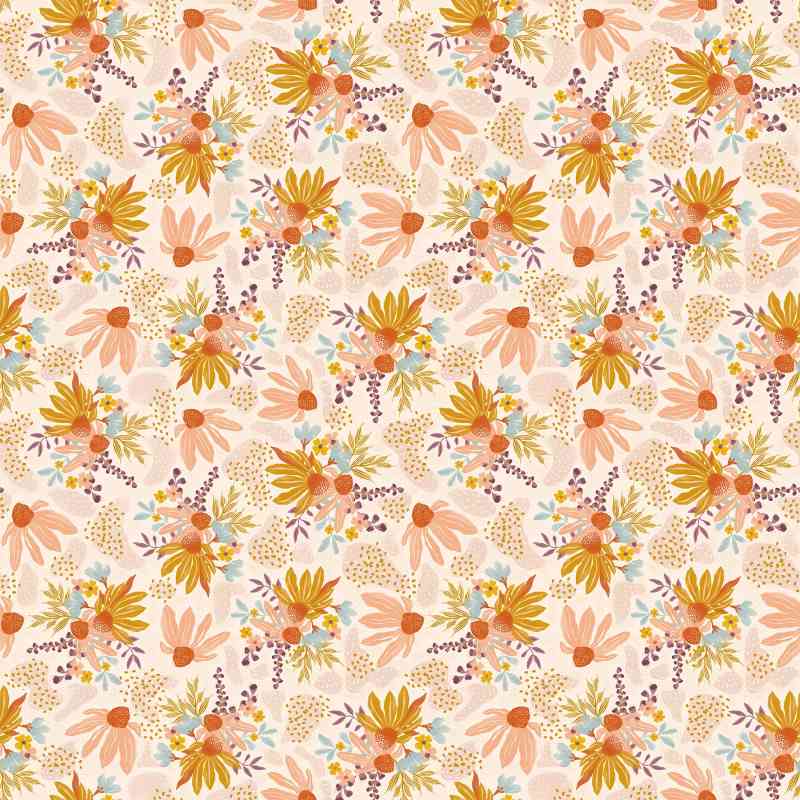 Tissu Patchwork Thicket & Bramble "Floral Cream"