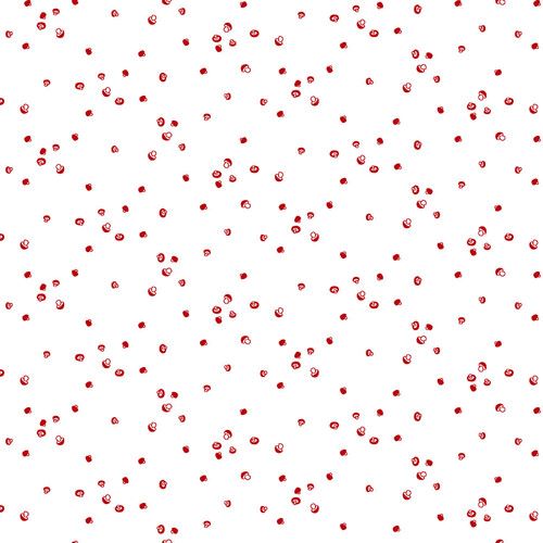 Tissu Patchwork Raspberry Ripple Champignons blanc, Coupon