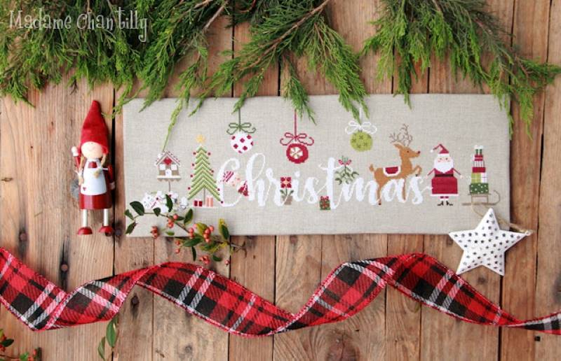 Modèle Points Comptés - Christmas