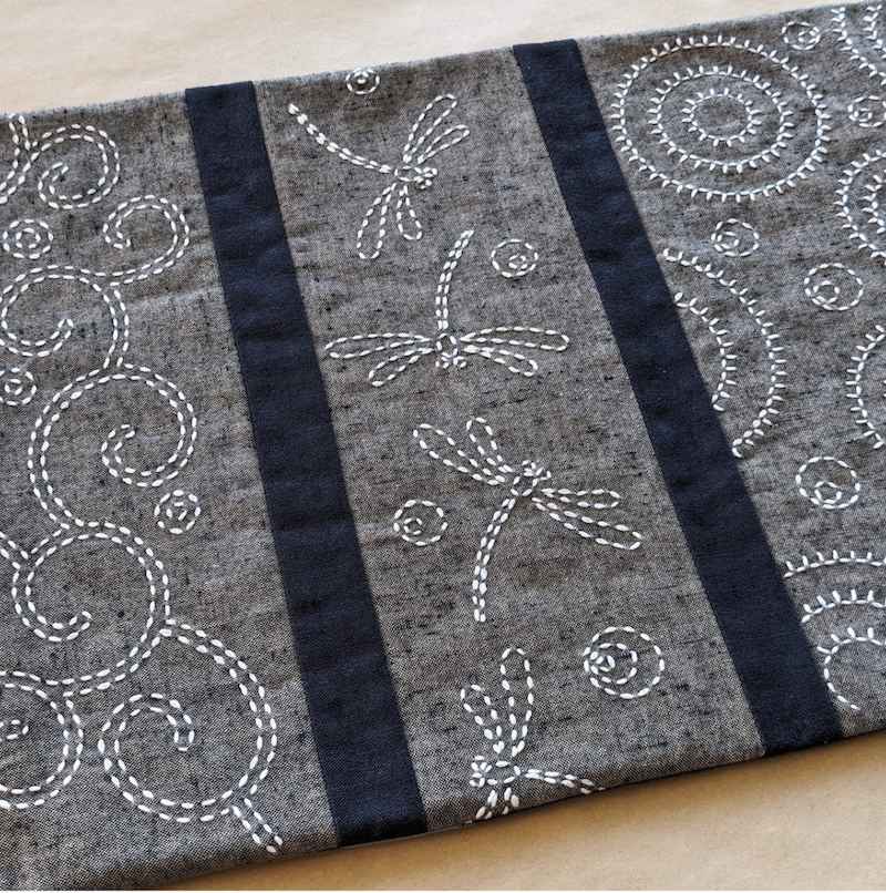 Kit Sashiko _ Chemin de Table Elements Mastic