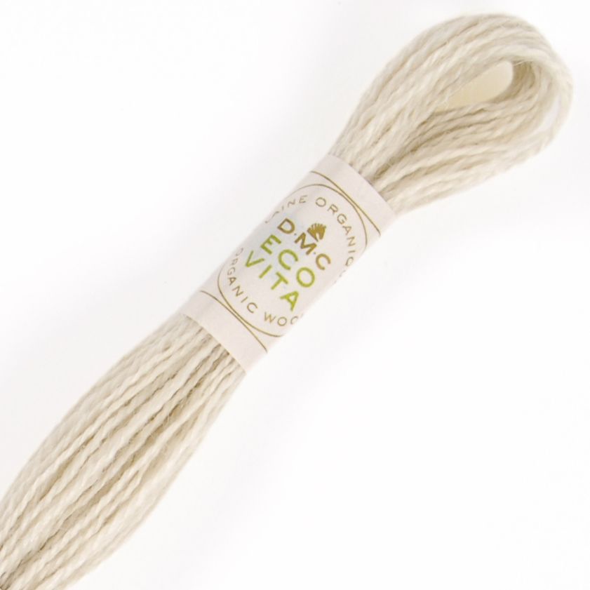 DMC Fil à Broder - Laine Eco Vita - Col. 001 Genevrier Givré