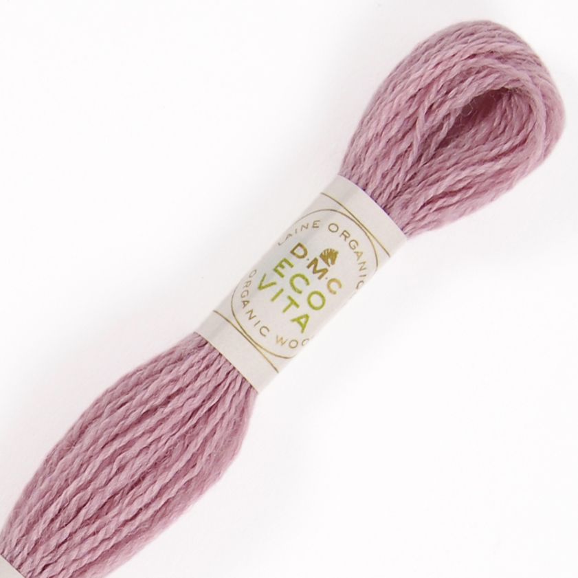 DMC Fil à Broder - Laine Eco Vita - Col. 409 Cochenille Clématite