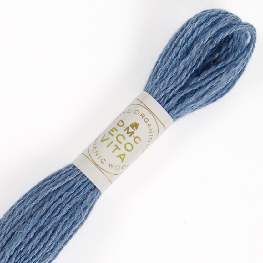 DMC Fil à Broder - Laine Eco Vita - Col. 605 Indigo Azur