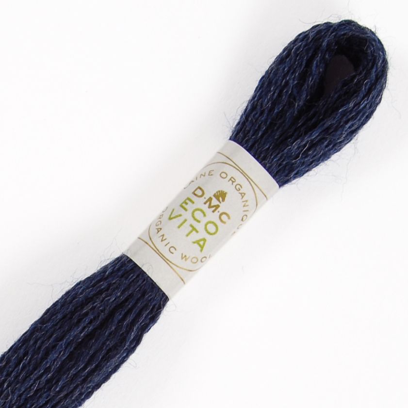 DMC Fil à Broder - Laine Eco Vita - Col. 607 Indigo Nuit