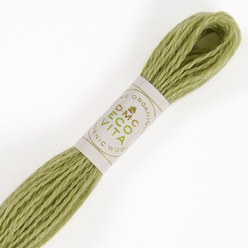 DMC Fil à Broder - Laine Eco Vita - Col. 707 Gaude Tilleul